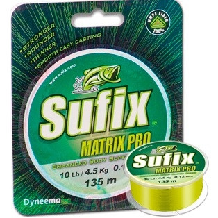 Леска плетеная Sufix Matrix Pro 0.36мм 135м желтая