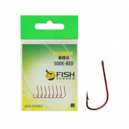 Крючок FISH SEASON Sode-ring №0.8 Red 10шт 10006-R008F