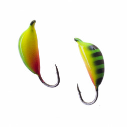 Мормышка вольфрамовая Lumicom Банан с ушком Ф4 покраска 312, цена за 1 шт.