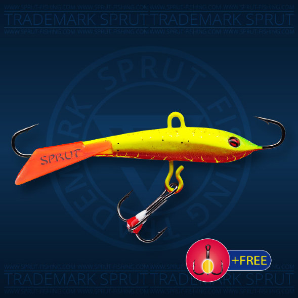 Балансир рыболовный для зимней рыбалки Sprut Tanpo №7 18г 65мм RL+тр. с ф/к